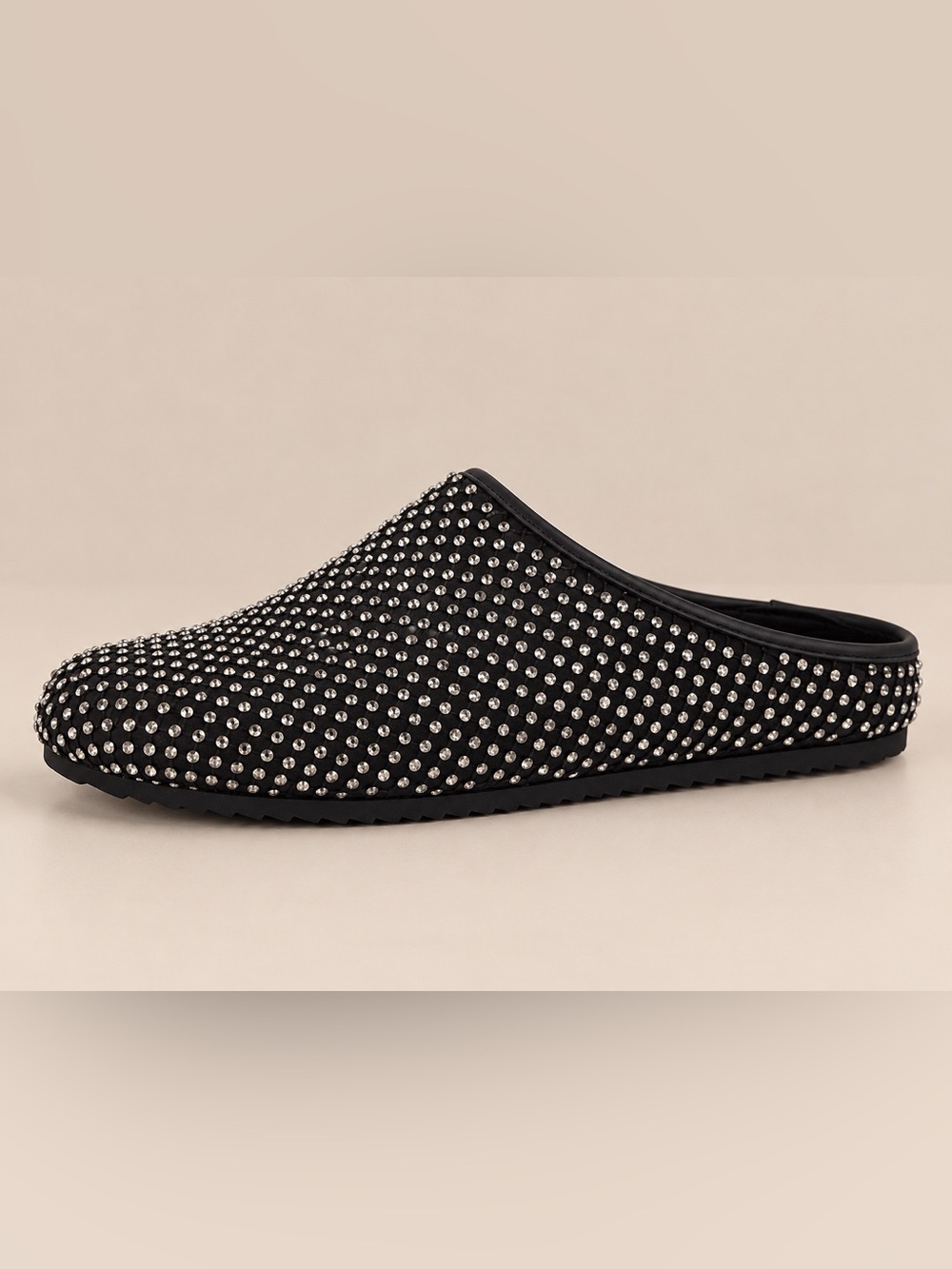 Cushionaire Black Rhinestone Slip-on Mules New